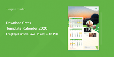 Download Template Kalender 2020 PDF CDR Lengkap dengan Kalender Jawa, Hijriyah dan Puasa