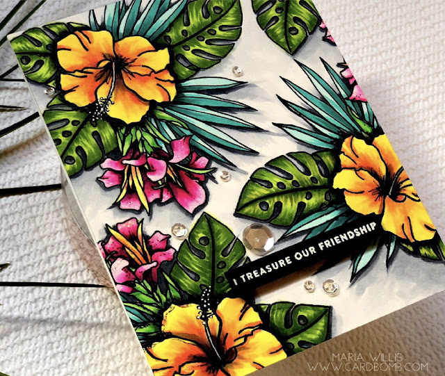 #mariawillis, #cardbomb, #cards, #cardmaking, #handmade, #handmadecards, #wplus9, #flowers, #copicmarkers, #copics, #color, #art, #stamp, #ink, #paper, #papercrafting