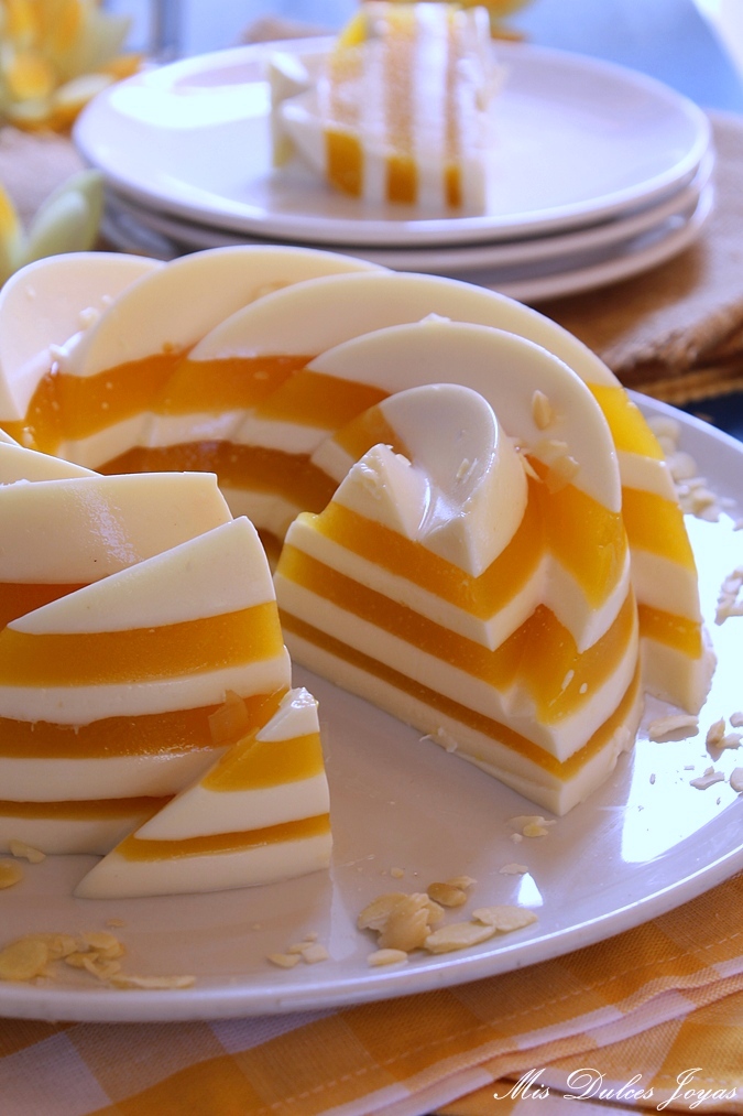 Gelatina de tres leches y melocotón [Mis Dulces Joyas / blog de