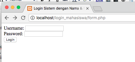 cara membuat sistem login dengan nama dan nim cara membuat sistem login dengan nama dan nim