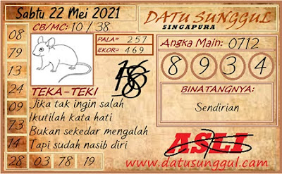 Kode Syair Singapore Sabtu 22 Mei 2021 Kumpulan Syair Toto