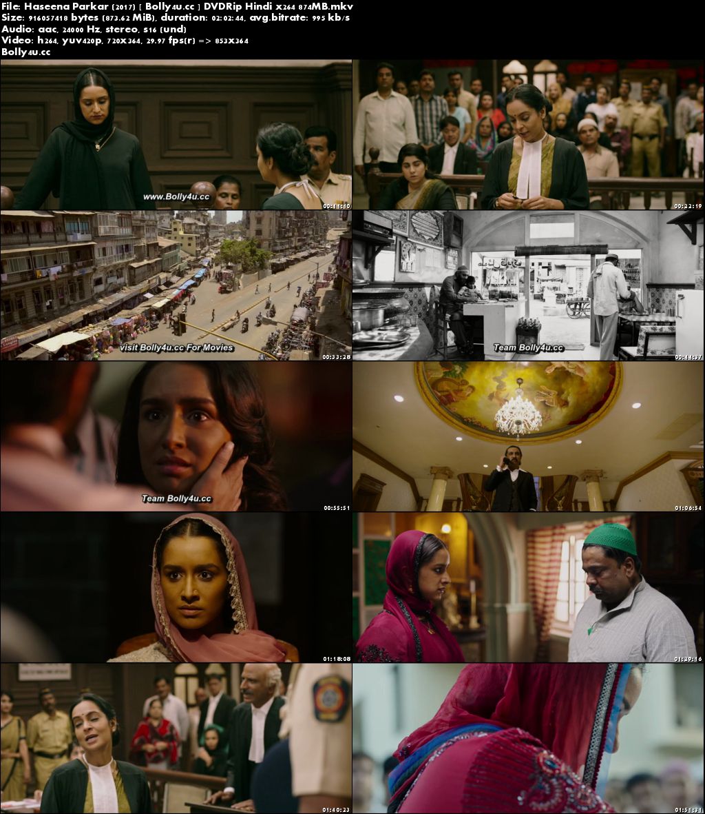 Haseena Parkar 2017 DVDRip 850Mb Hindi Movie x264 Download