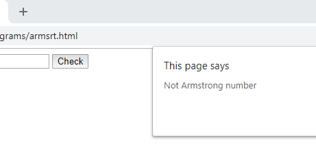 Armstrong Number in Javascript
