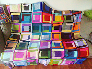 crochet pattern log cabin blanket
