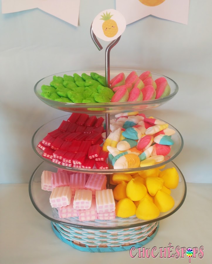 Fuente tres pisos mesa de chuches