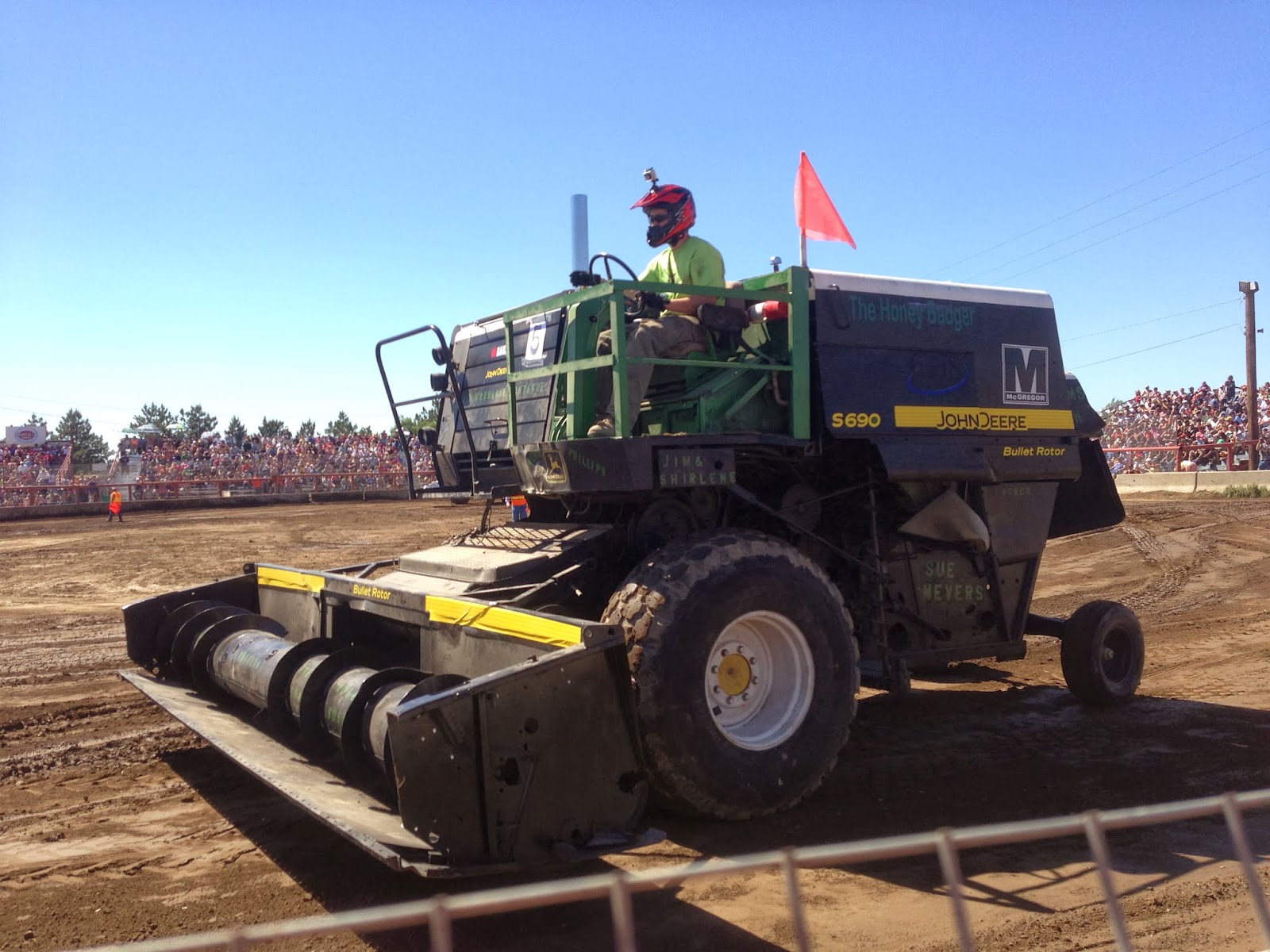 Christensen Family Poulose Falls and Combine Derby in Lind Washington