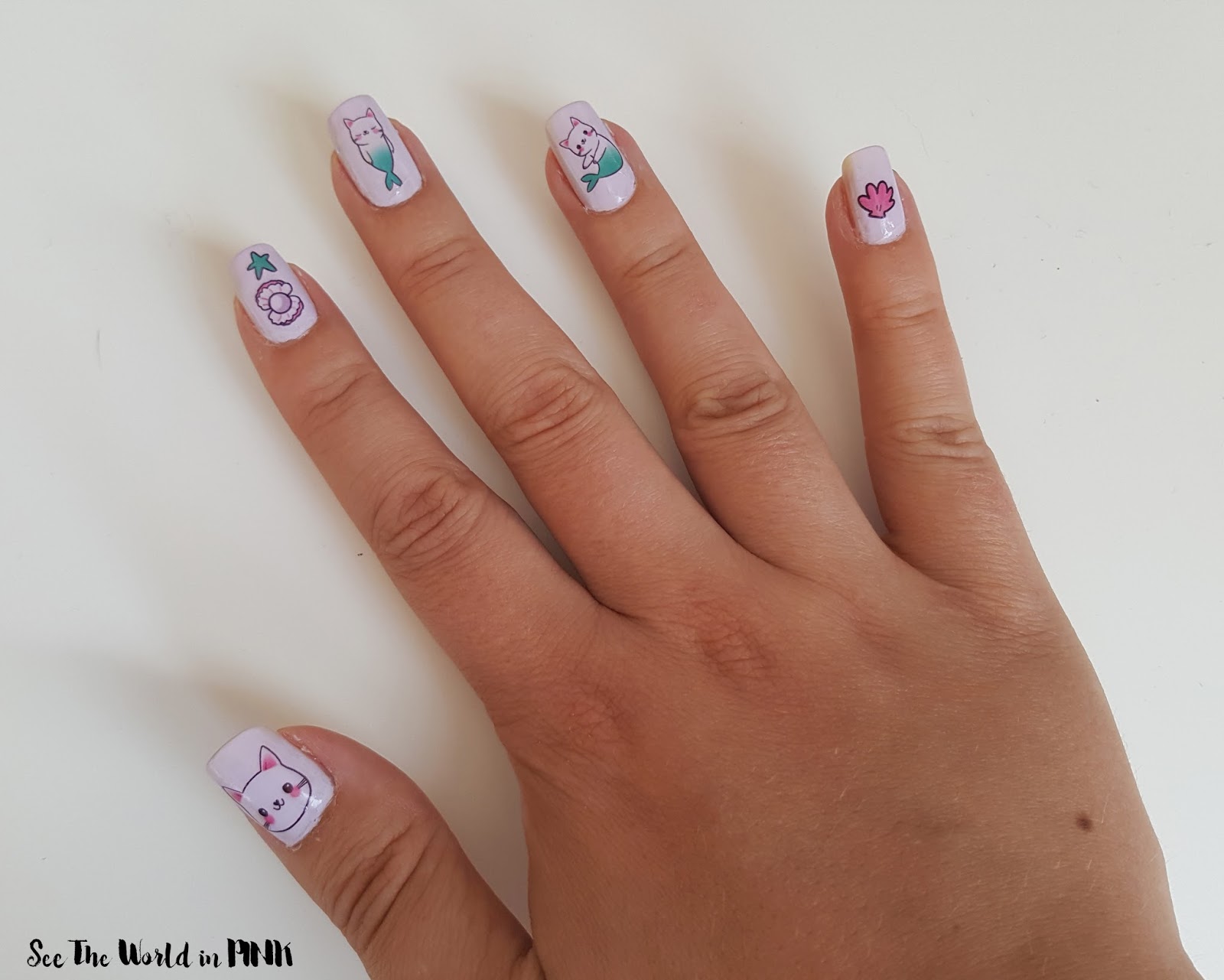 Manicure Tuesday - Purrmaid & Merkittens Nail Decals! 