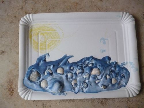 Sommerliches Meeresbild basteln