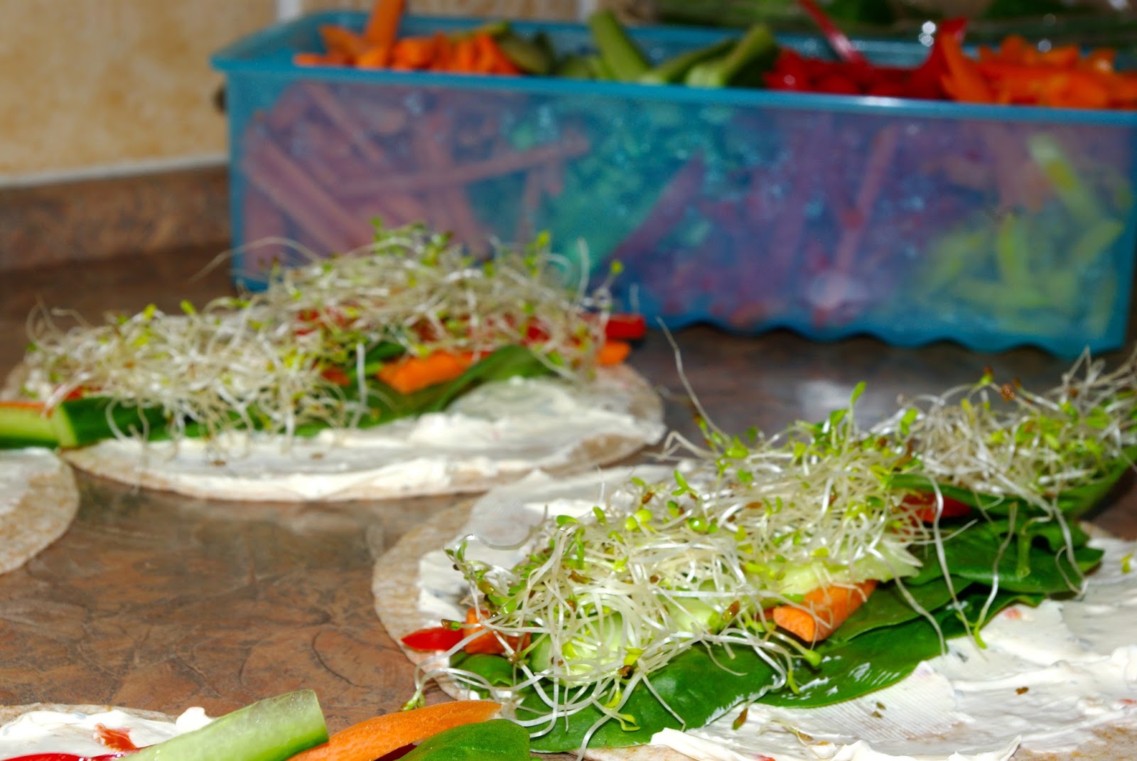 Vegetable Party Wraps Simple Ingredients