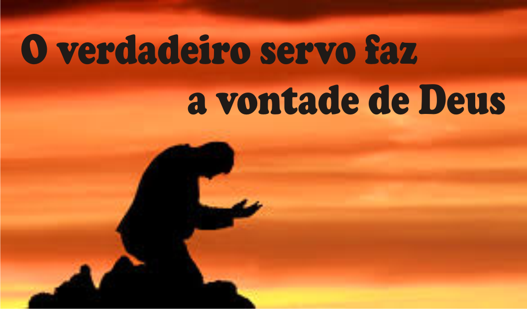 BLOG MENSAGENS QUE CONSTRÓI A VIDA " O verdadeiro servo faz a vontade de Deus