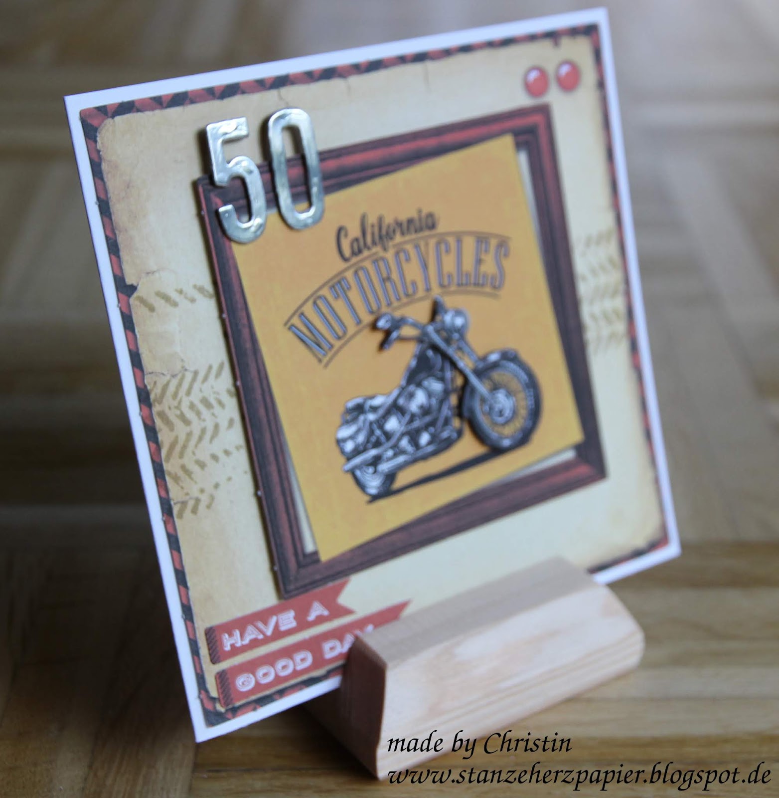 StanzeHerzPapier Biker Geburtstagswünsche