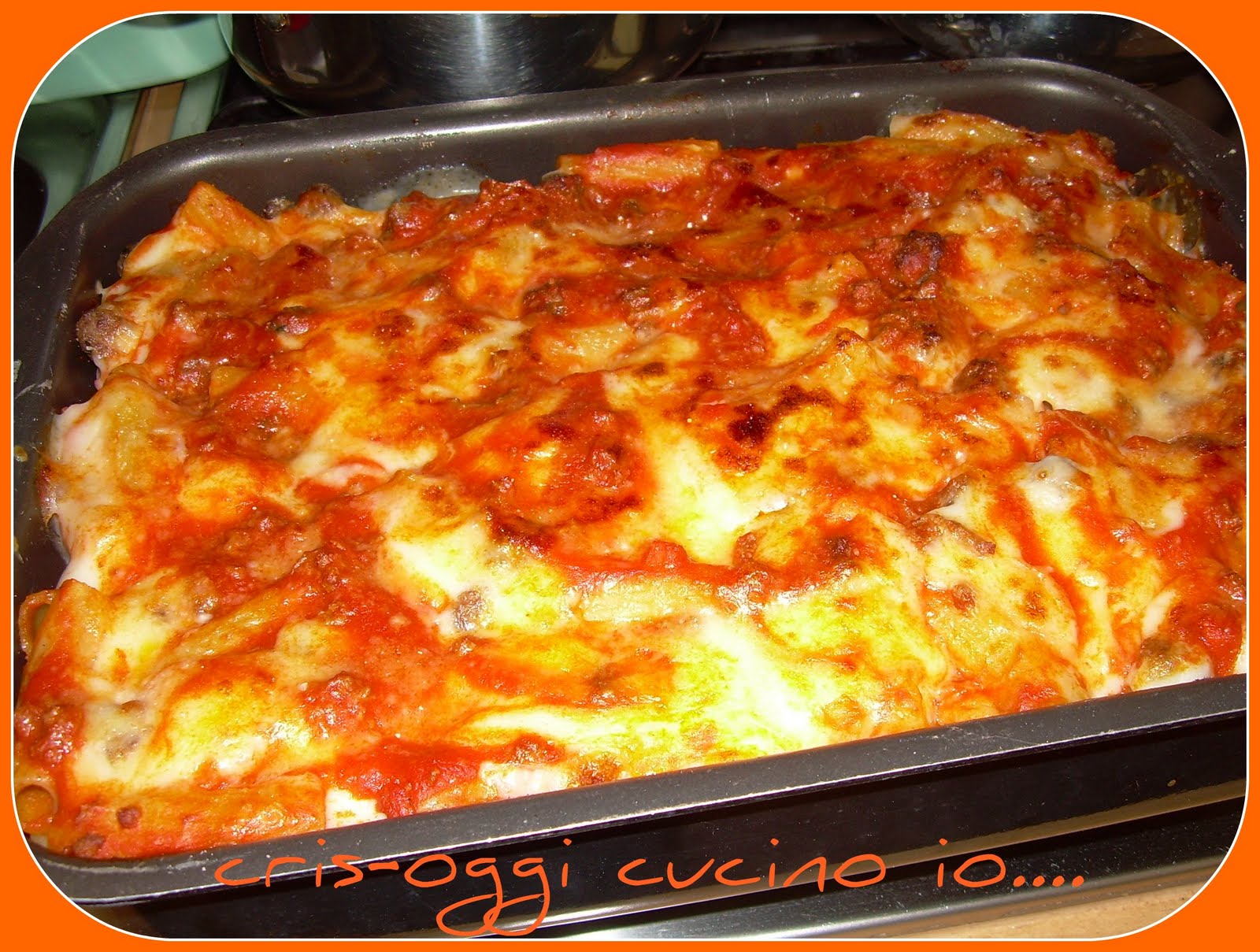 Oggi cucino io.... TEGLIA DI PASTA AL FORNO CON POLPETTINE