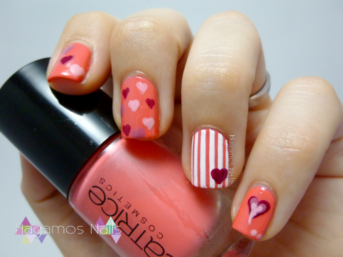 Nail Art Corazones #RetoPuntosMNA Hagamos Nails