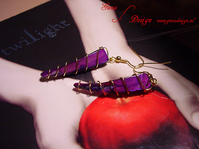 Gunadesign Tutorial Twilight Saga:Earrings mother of pearl, wire