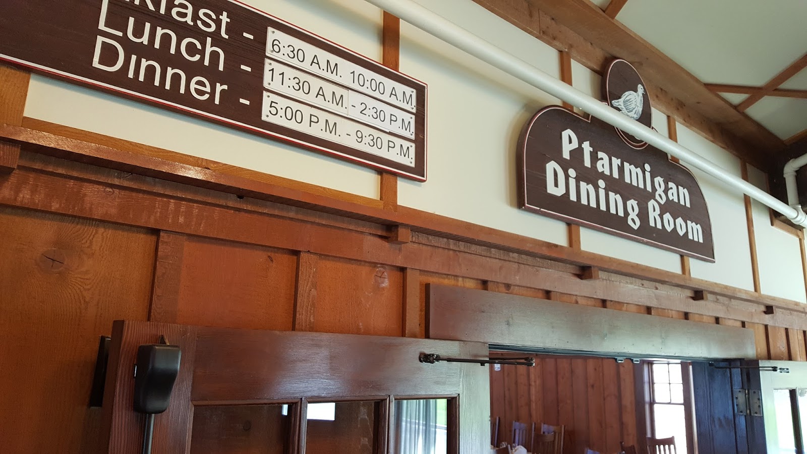 ptarmigan dining room menu