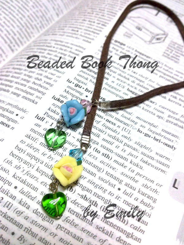 Emily Secret Passions Ribbon/Beaded Book Thongs Gifts for Teachers