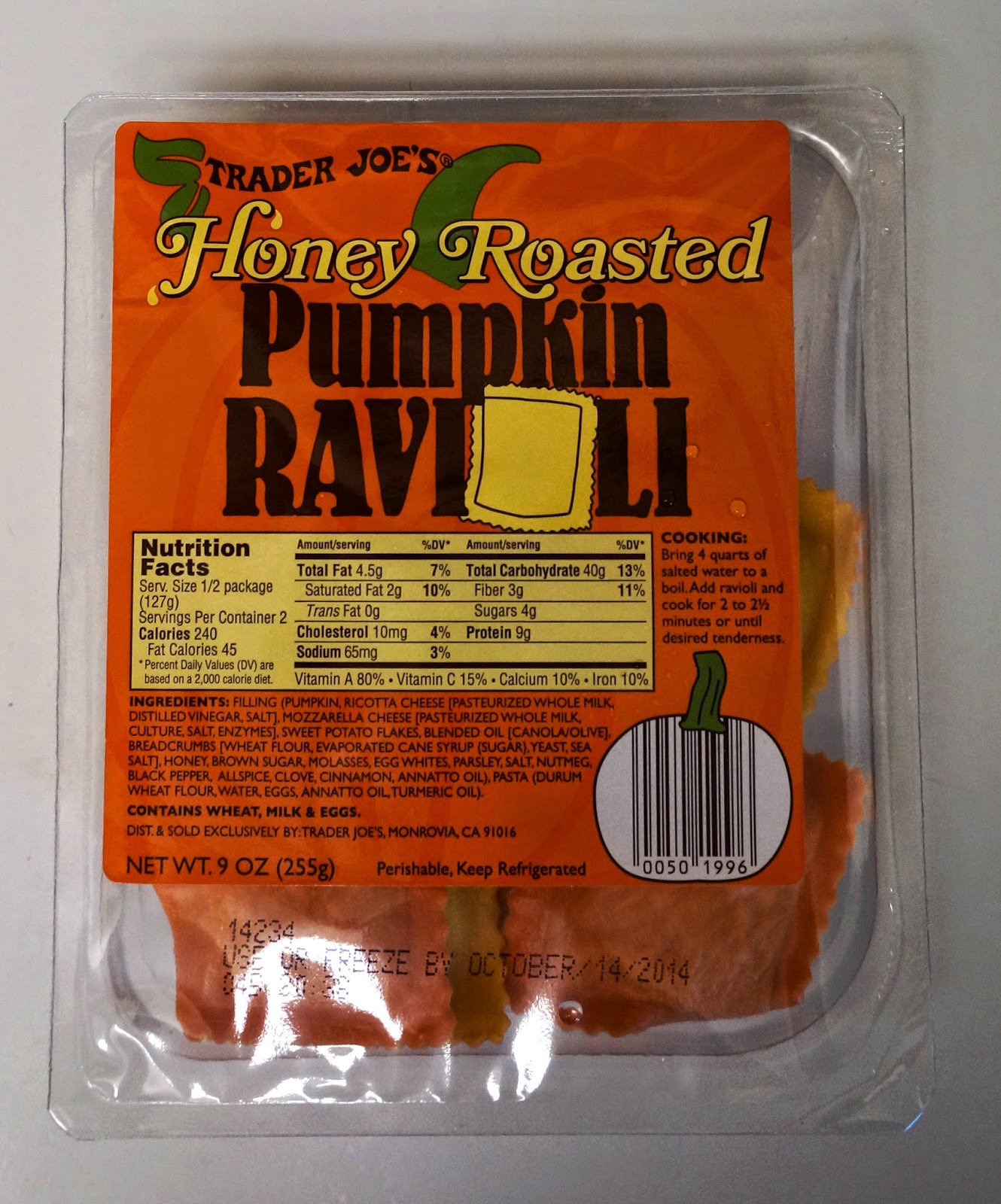 Exploring Trader Joe's Trader Joe's Honey Roasted Pumpkin Ravioli