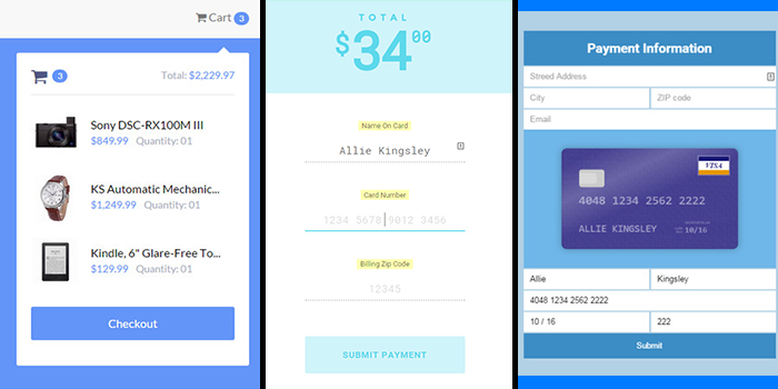 Free HTML5 CSS3 Checkout Forms Templates 2017 Free HTML5 CSS3 Checkout Forms Templates 2017