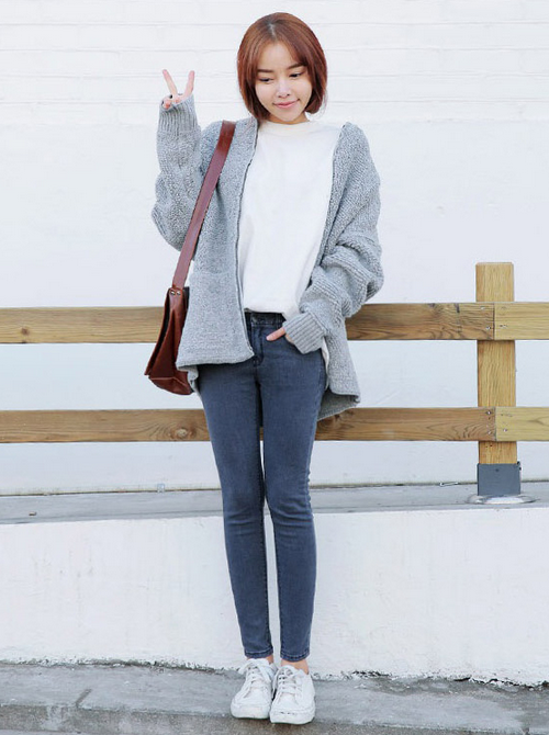 [Stylenanda] Zip Front Boxy Cardigan | KSTYLICK - Latest Korean Fashion ...