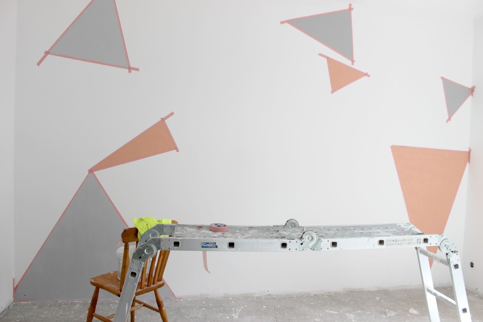 How to paint a triangle accent wall A Hearty Home