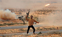 A Libyan rebel fighter