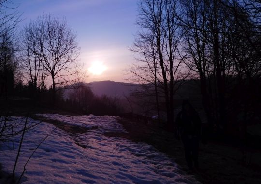 Studzionki, 20.03.2015 - wschód Słońca.