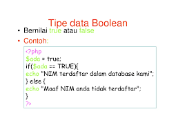 pengertian tipe data boolean - SMK Labor Pekanbaru Terdepan dalam ...