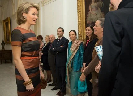 Princess Mathilde attended a round table meeting on breast cancer in collaboration with the "Breast International Group" (BIG)