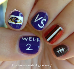 nails browns ravens week baltimore cleveland manicures miscellaneous