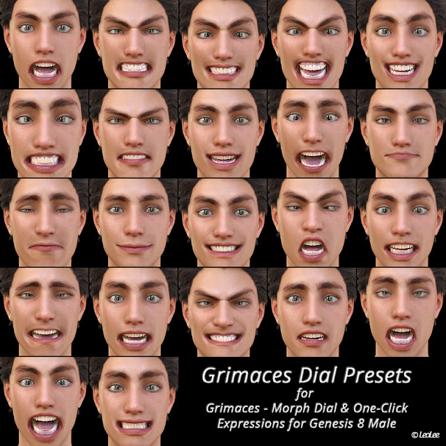 Grimaces Dial Presets for Genesis 8 Male