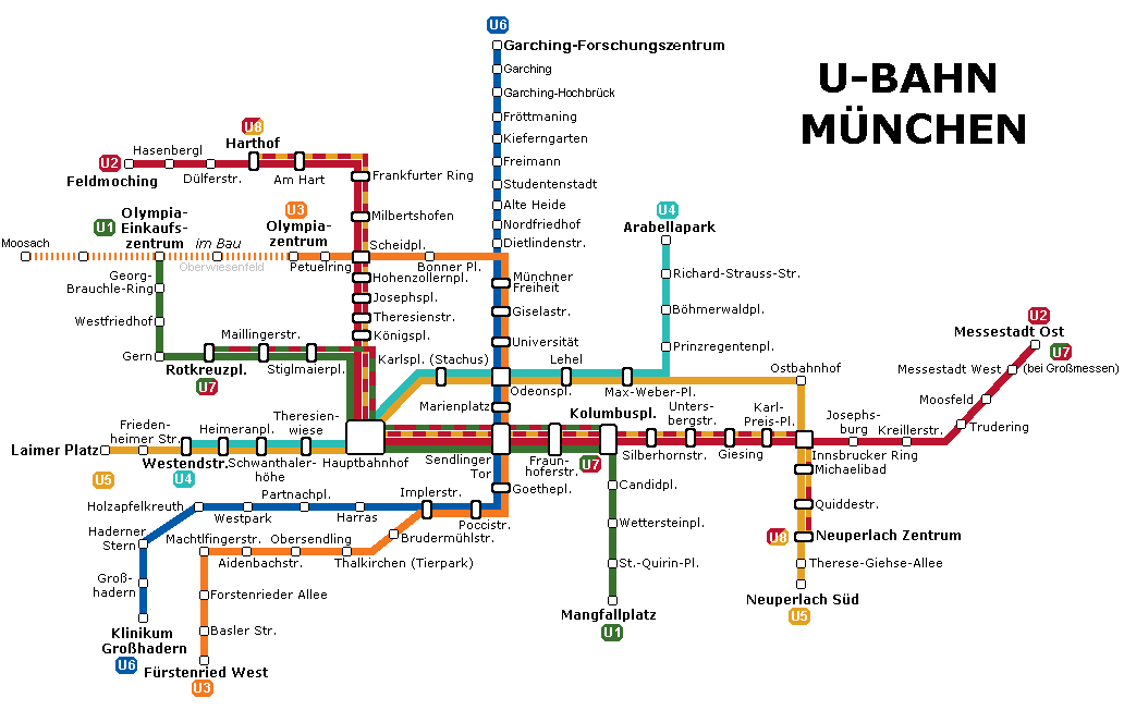 Munich Metro Map - Free Printable Maps