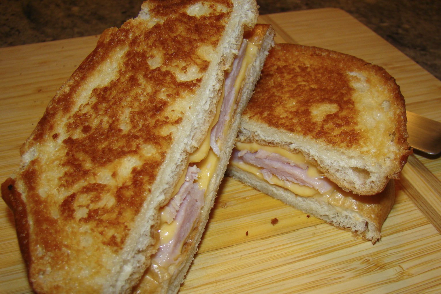 Goodchardonnay The Toasted Ham and Cheese Sandwich