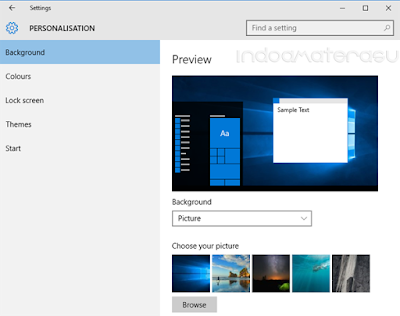 Personalisation Windows 10