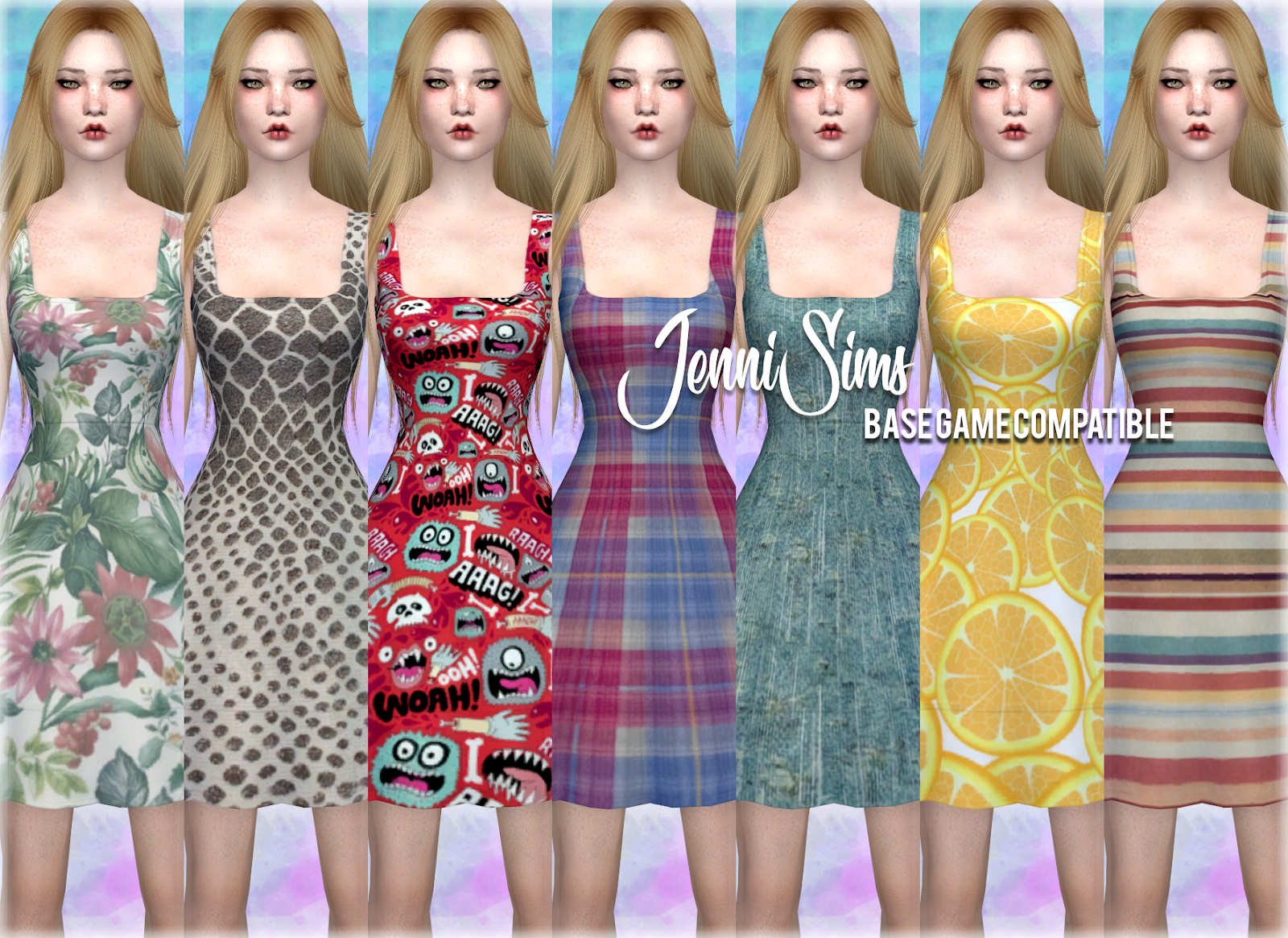 Downloads sims 4:Base Game compatible Dress Funky | JenniSims