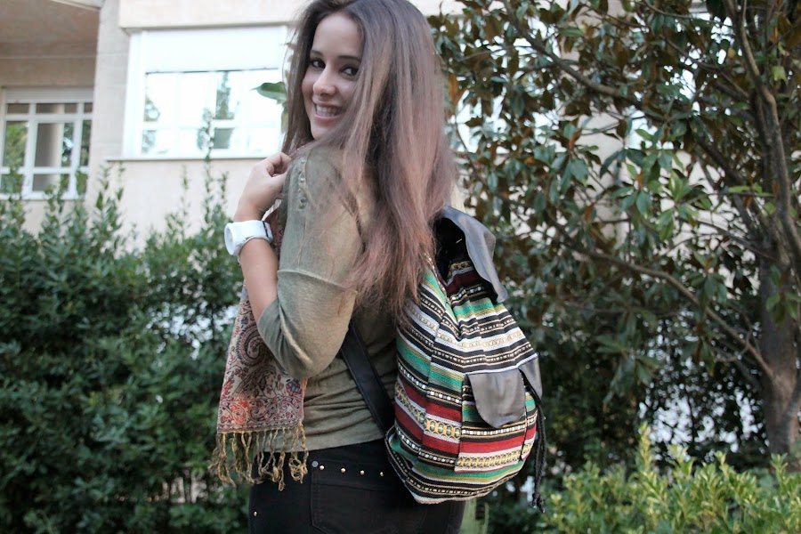 DIY Cómo hacer un bolso Mochila tipo étnico. Blog de costura y blog diy.