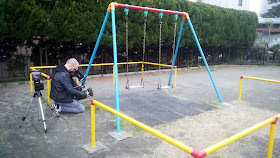 The playground equipment at Odakicho Park.