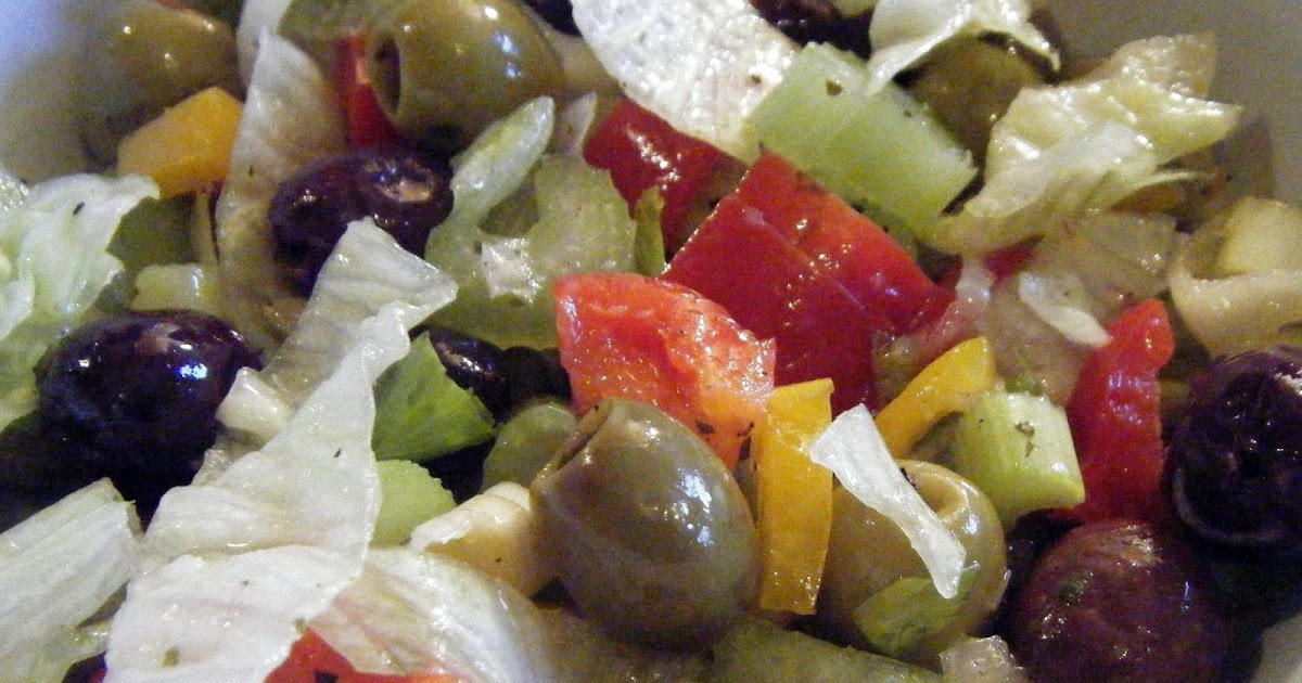 Thomas Yaeger's Transcendental Kitchen Olive Trio Salad, with Iceberg