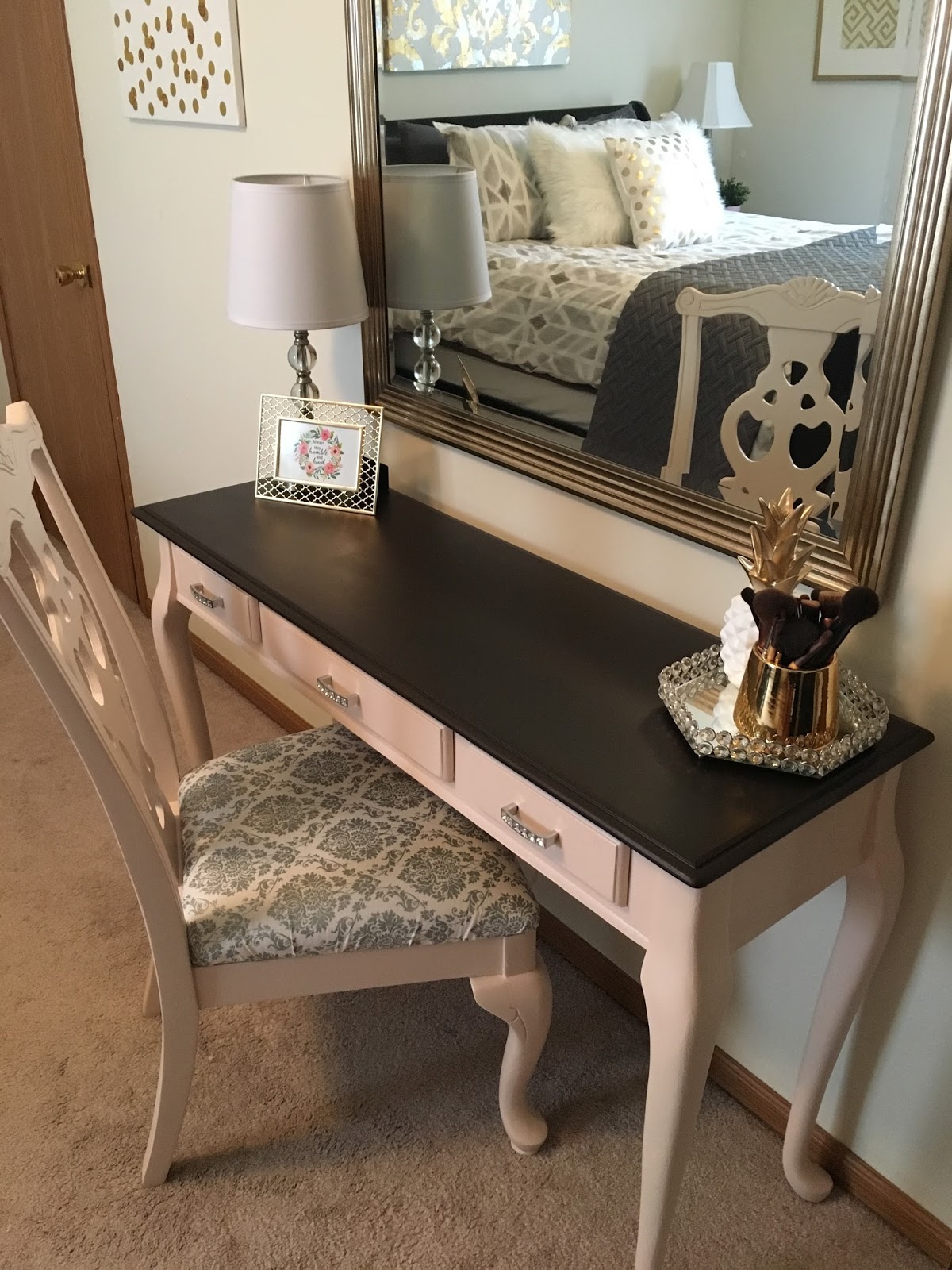 The Classroom Crafter DIY Vanity Desk Makeover Magnolia Home + Amy Howard