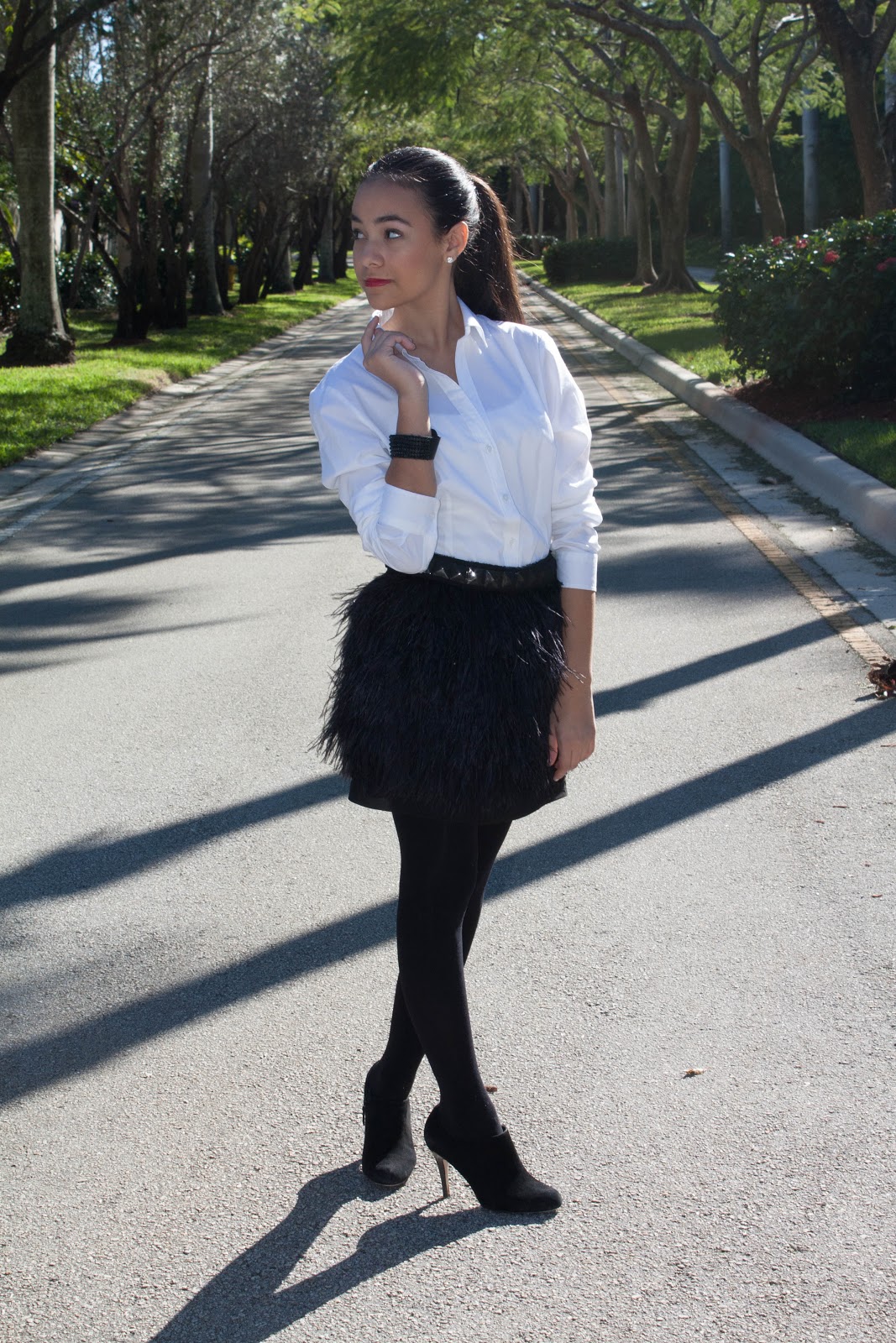 Stylishly In Love OstrichFeather Skirt From Day To Night