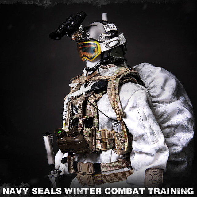 Minitimes M011 1//6th US Navy Seals Winter Combat Training HK416 automatic rifle