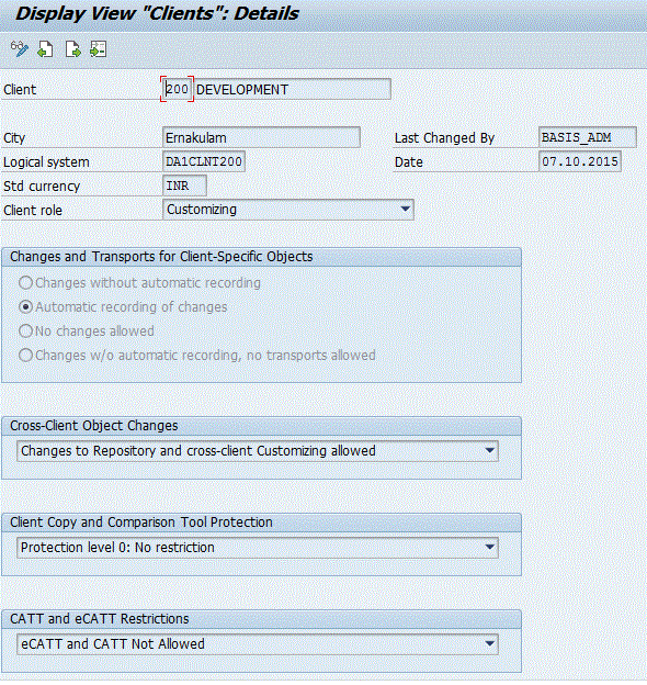 SapBlog.in: SAP BASIS Transaction Code SCC4