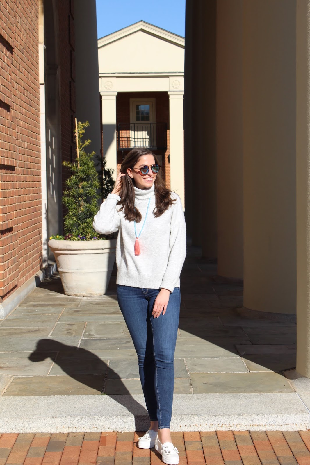 White Shoes in Winter Tall and Preppy