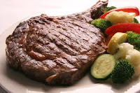 Grilled Rib Eye Steaks Cauliflower Salad | Healthy Pork Steaks Recipe