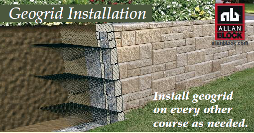 The Allan Block Blog: Geogrid is so Easy, Why Not Use it?