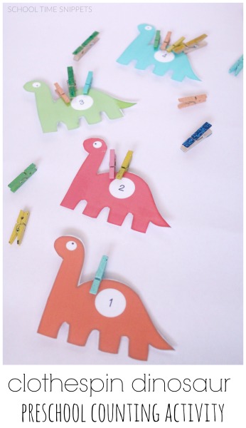 Clothespin Dinosaur Counting Math Printable College or university Season picture regarding Preschool Maths Activities Printable called Clothespin Dinosaur Counting Math Printable Faculty Season