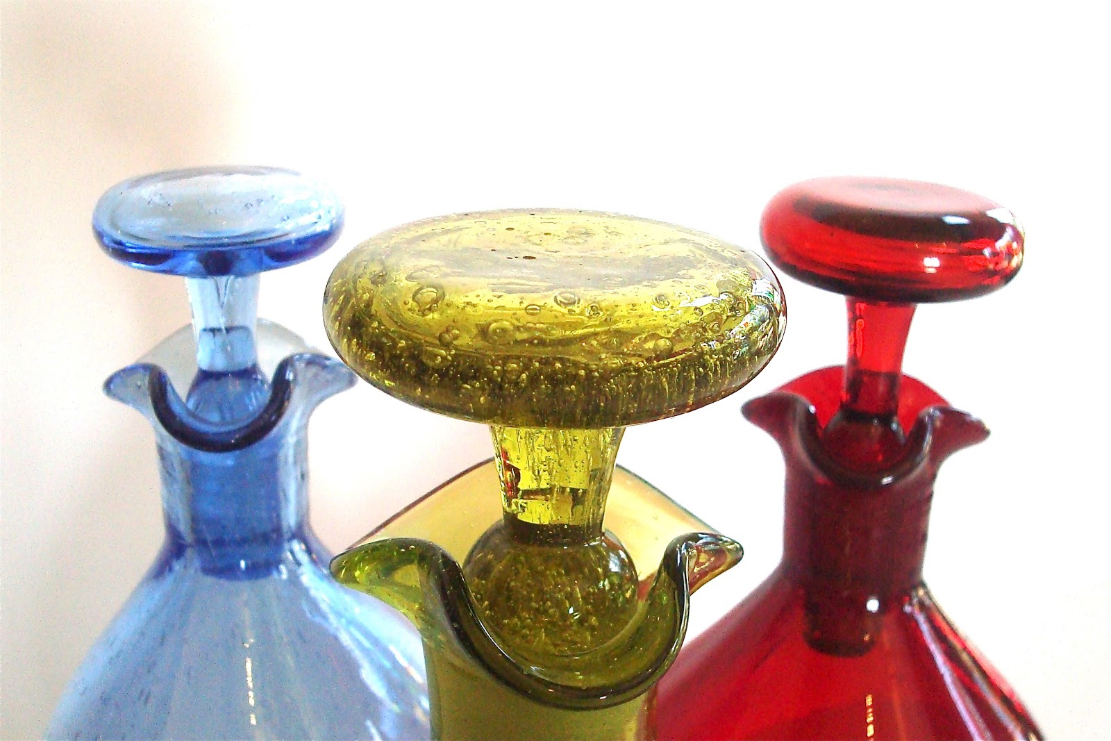 Heart of Glass Blenko Glass Blenko 49 pinch decanter stoppers