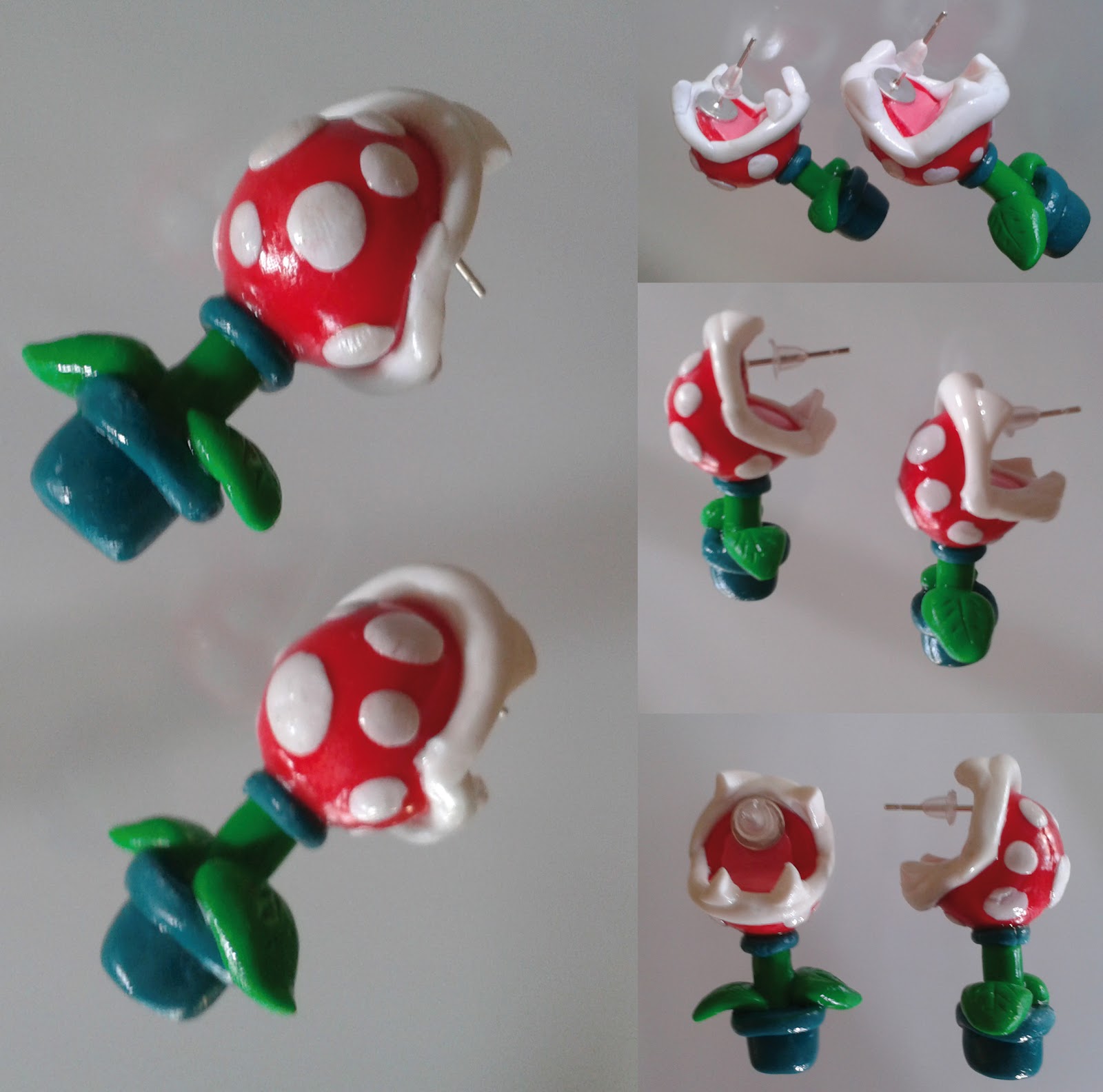 Abalorios Animrak Pendientes Plantas Carnívoras Mario