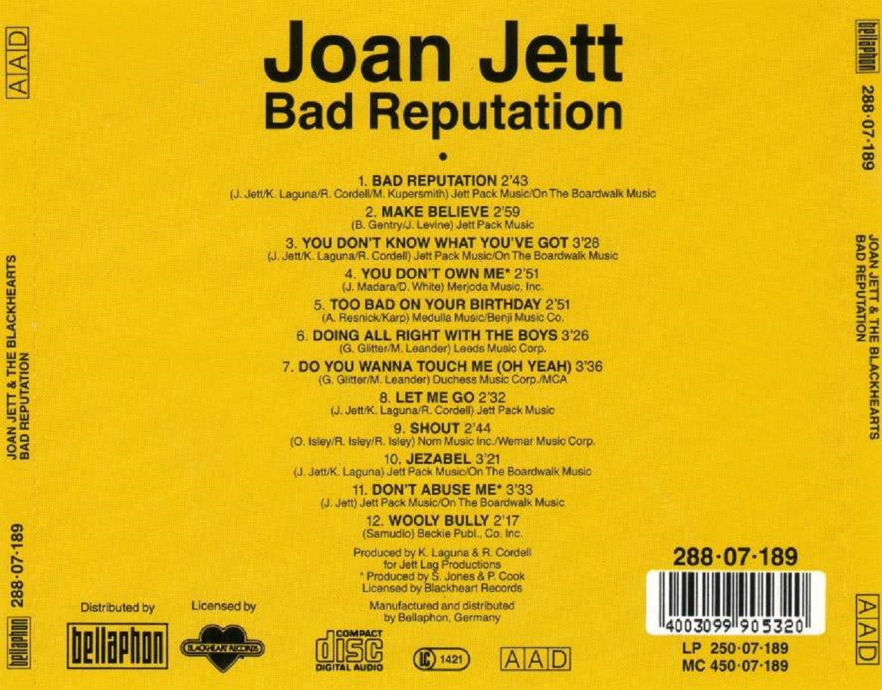 Bad reputation joan jett lyrics