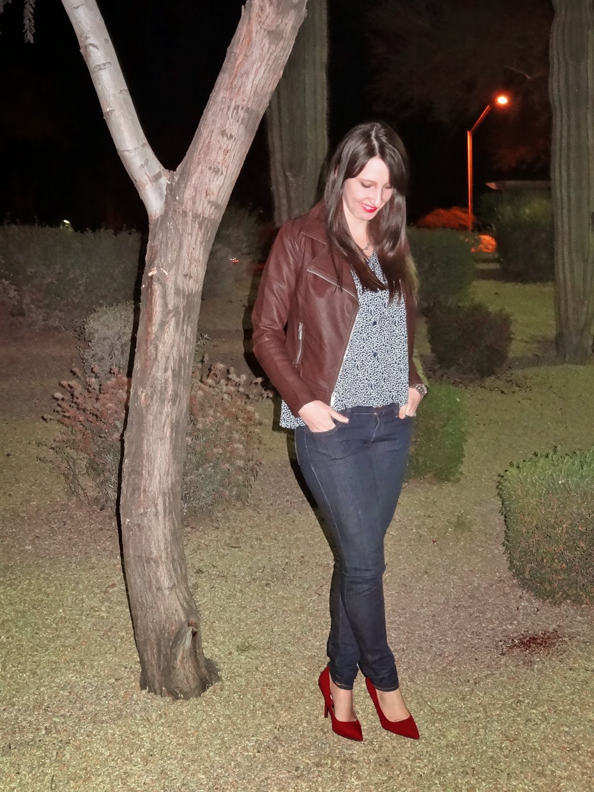 LunaVida: Red Hot: Moto Jacket + Blouse 