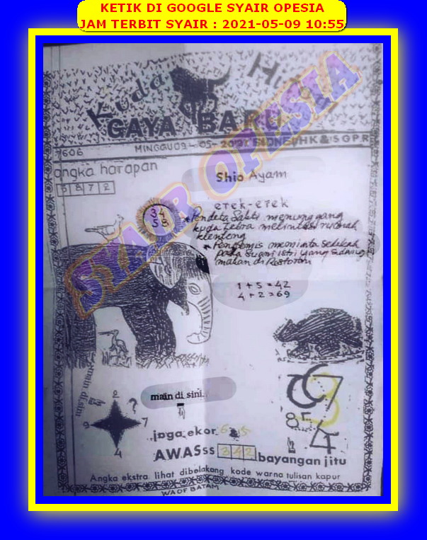 Kode Syair Sydney 9 Mei 2021 Forum Syair Togel Hongkong Singapura Sydney